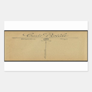 LIVRE + ÉTIQUETTE : RECTANG VINTAGE DE CARTE POSTA