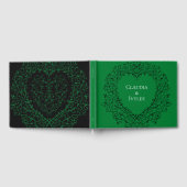Livre gothique d'invité du coeur vert et noir (Complet)