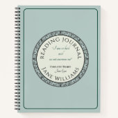 Livre Lover Blue Journal de lecture personnalisée (Devant)