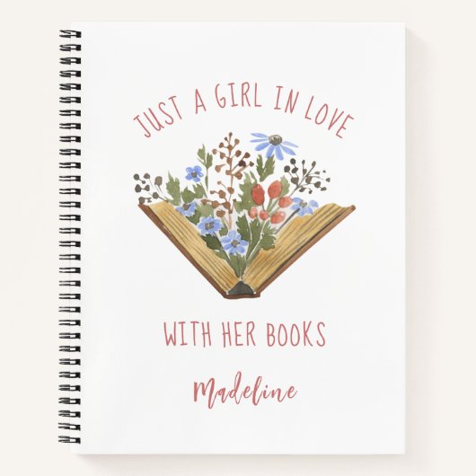 Livre Lover Open Livre Avec Fleurs (Devant)