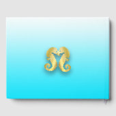 Livre Mariage Aqua Blue and Gold Heart (Verso)