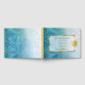 Livre Mariage de Blue Mandala Gold Heart (Complet)