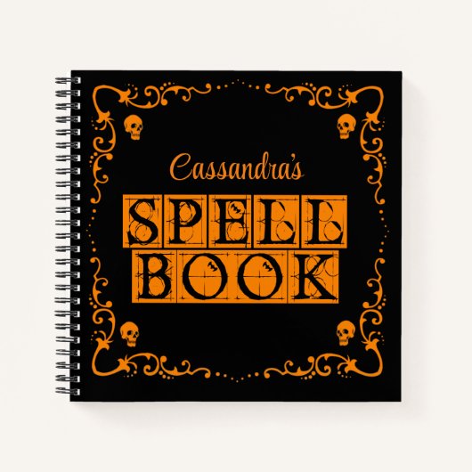 Livre Orange Goth Spell Personnalisé (Devant)