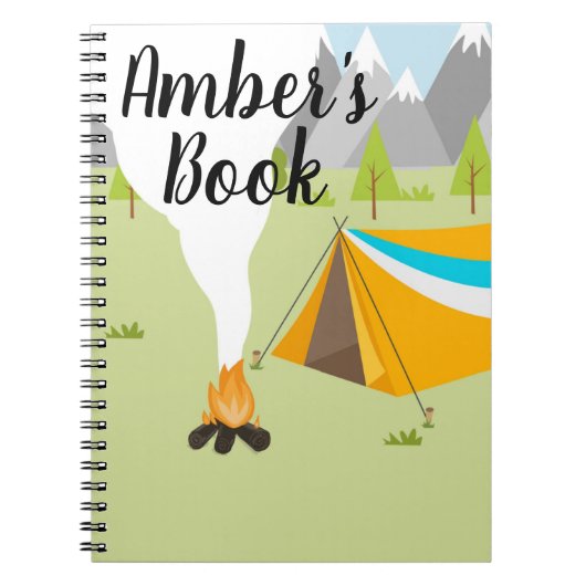 Livre personnalisé avec thème camping (Devant)