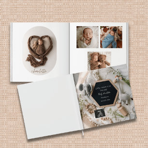 Livre photo bébé boho neutre moderne souvenir