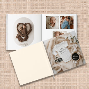 Livre photo de bébé à thème de lapin neutre