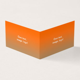 Livre plié carte de visite H Orange - Couleur or
