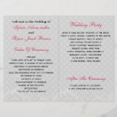 livre pois rose floral pli programme de mariage (Dos)