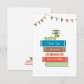 Livre pour le carte de remerciements de baby (Devant / Derrière)