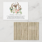 livre rose cerf floral livre pour bébé carte de de (Devant / Derrière)