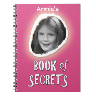 Livre rose des secrets avec photo et nom personnal