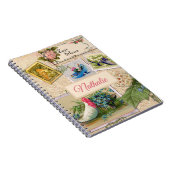 Livre rose floral rustique (Côté Droit)