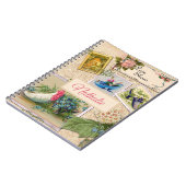 Livre rose floral rustique (Côté gauche)