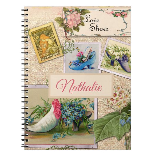 Livre rose floral rustique (Devant)
