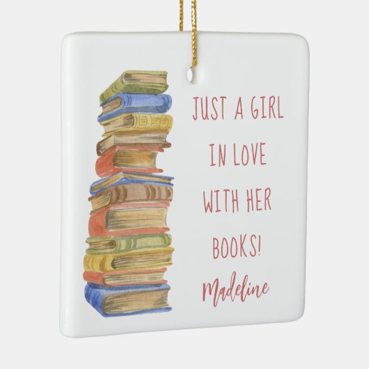 Livre Stack Book Lover Céramique Ornement (Droite)