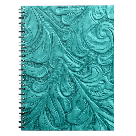 Livre turquoise de bloc - notes de motif (Devant)