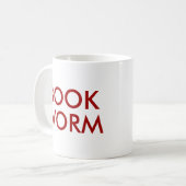 Livre ver mignon Livre moderne Lover Mug (Devant gauche)