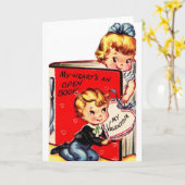 Livre vintage Carte de voeux Valentine's Day (Fleur jaune)