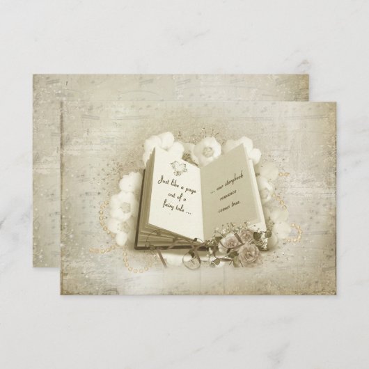 Livre vintage mariage RSVP (Devant / Derrière)