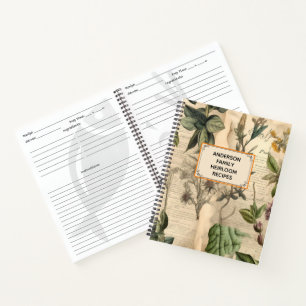 Livre vintage Retro Couleur Champagne Floral Recet