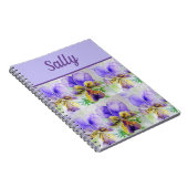 Livre Viola violet fleurs d'aquarelle femme art (Côté Droit)