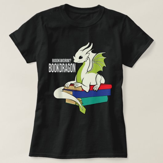 Livre Worm Bookworm Dragon Reading Books T-Shirt C (Design devant)