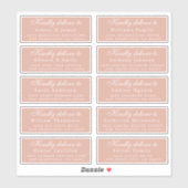 Livrer à Script adresse invité Dusty Étiquette ros (Feuille)
