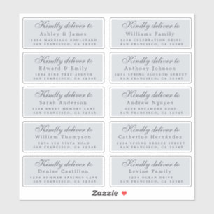 Livrer au Mariage de calligraphie Étiquette de adr
