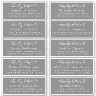 Livrer au Mariage de calligraphie Étiquette de adr