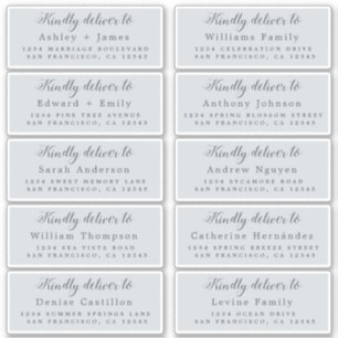 Livrer au Mariage de calligraphie Étiquette de adr