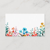 Livres à fleurs d'aquarelle pour la carte de boîti (Dos)