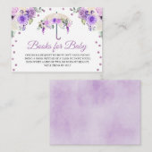 Livres à parapluies pourpres pour la carte de boît (Devant / Derrière)