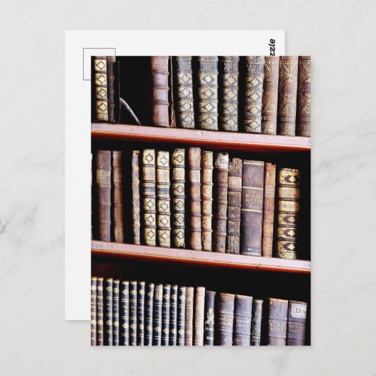 Livres anciens sur étagères Carte postale (Devant / Derrière)