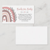 Livres Arc-en-ciel rose pour la carte d'insertion  (Devant / Derrière)