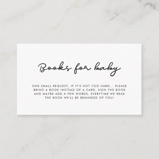 Livres Baby showers simples pour la carte de deman (Devant)