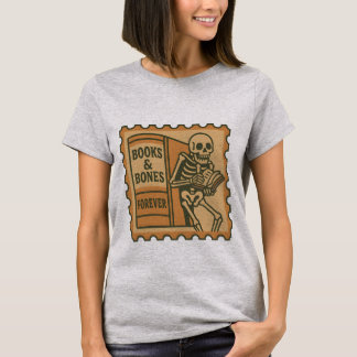Livres & Bones Forever T-Shirt - Squelette gothiqu