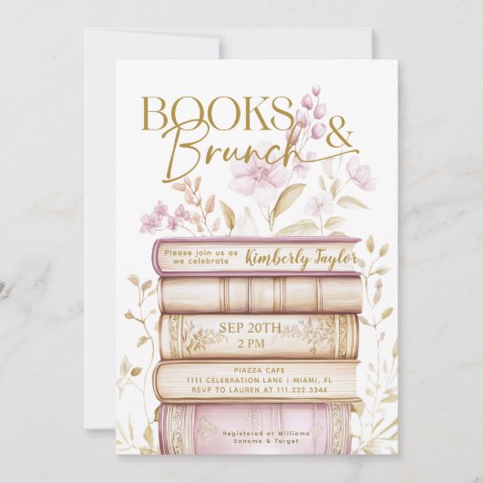 Livres & Brunch Story Livre Invitation de douche n (Devant)
