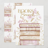 Livres & Brunch Story Livre Invitation de douche n (Devant / Derrière)