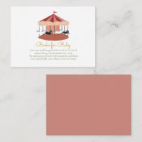 Livres carrousel roses pour carte de boîtier pour