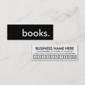 livres. carte perforée de fidélité (Devant / Derrière)