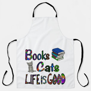 Livres Chats La Vie Est Belle Tablier Large