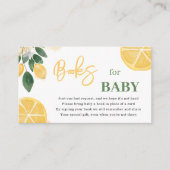 Livres citron pour carte de boîtier Baby shower (Devant)