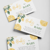 Livres citron pour carte de boîtier Baby shower