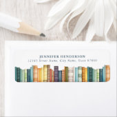 Livres colorés Retourner les étiquettes d'adresse (En situation)