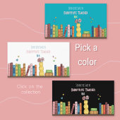 Livres colorés Substitut Carte de visite enseignan