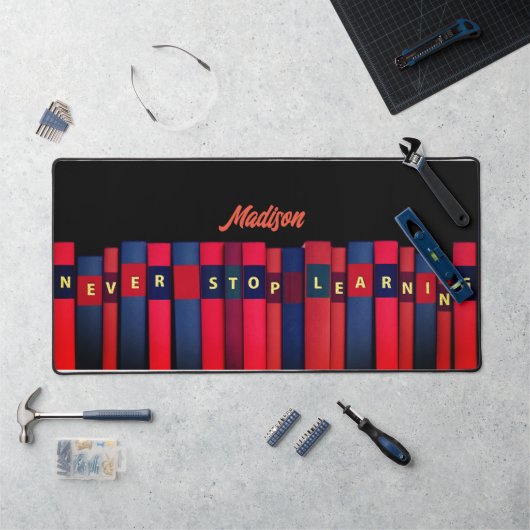 Livres colorés, votre nom, professionnel (Poste de travail)