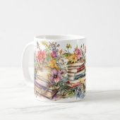 Livres dans un champ de Mug Fleur sauvage (Devant gauche)