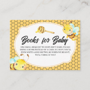 Livres de baby shower d'abeille pour la carte de