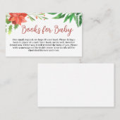 Livres de Baby shower de Noël pour Carte de visite (Devant / Derrière)