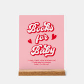 Livres de Baby shower de Saint Valentin rouge et r (Recto)